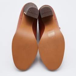 مملوكة مسبقًا See By Chloe Brown Leather Ankle Length Boots Size 37.5