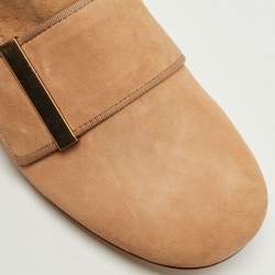 See by Chloe Beige Suede Slip On Loafers Size 39