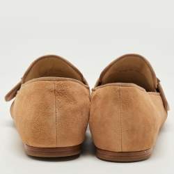See by Chloe Beige Suede Slip On Loafers Size 39