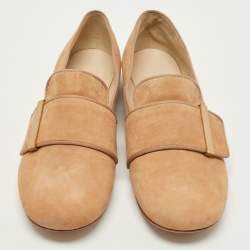 See by Chloe Beige Suede Slip On Loafers Size 39