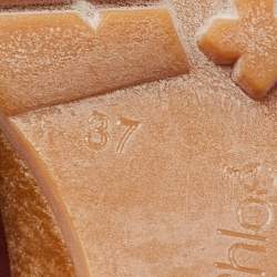 مملوكة مسبقًا See by Chloe Burgundy Leather Wedge Ankle Boots Size 37