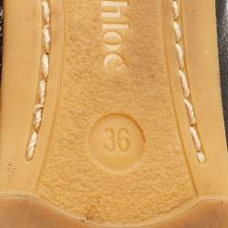 Pre Owned See by Chloe Black Leather Scrunch Ballet Flats Size 36