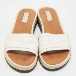 See by Chloe White Leather Slides  Size 38