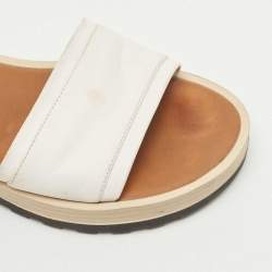 See by Chloe White Leather Slides  Size 38