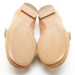 Pre Owned See by Chloe Light Beige Suede Slip On Loafers Size 38