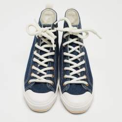 Pre Owned See by Chloé Blue Demin High Top Sneakers Size 40