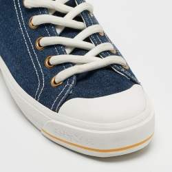 Pre Owned See by Chloé Blue Demin High Top Sneakers Size 40