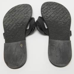 See by Chloe Black Leather Hana Flat Slides Size 38