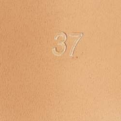 Pre Owned See by Chloe Brown Leather Block Heel Ankle Cuff  Sandals Size 37