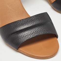 Pre Owned See by Chloe Brown Leather Block Heel Ankle Cuff  Sandals Size 37