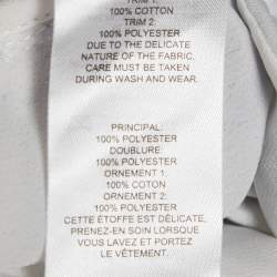 Pre Owned Self-Portrait Navy Blue/White Guipure Lace Off-Shoulder Dress S