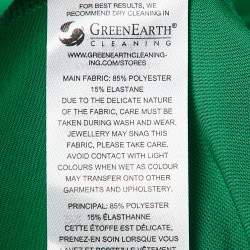 Pre Owned Self-Portrait Green Jersey One Shoulder Ruched Mini Dress M