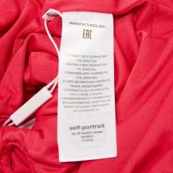 Self-Portrait Fuchsia Pink Jersey Ruched Cut-Out Top M