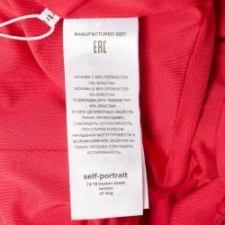 Self-Portrait Fuchsia Pink Jersey Ruched Cut-Out Top S