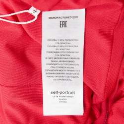 Self-Portrait Fuchsia Pink Jersey Ruched Cut-Out Top S