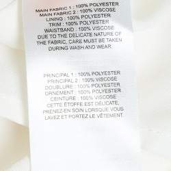 Pre Owned Self-Portrait White Crepe One-Shoulder Pleated Maxi Dress S