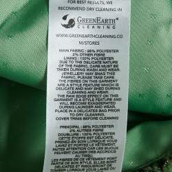 Pre Owned Self-Portrait Green Tweed Sleeveless Fray Detail Cropped Top M