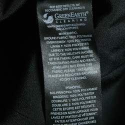 Pre Owned Self-Portrait Black Leaf Guipure Lace Asymmetric Top S