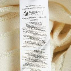 Pre Owned Self-Portrait Cream Knit Bow Embellishment Detail Pleated Mini Dress M