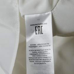 Pre Owned Self-Portrait White Taffeta Pleated Mini Dress M