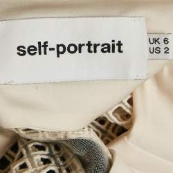 Pre Owned Self-Portrait Off-White Lace Mini Dress S