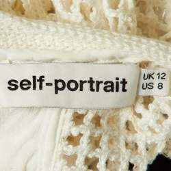 Self-Portrait Ivory Crochet High Neck Tunic M