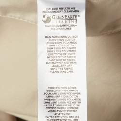Self-Portrait Beige Cotton Poplin One Shoulder Tunic M
