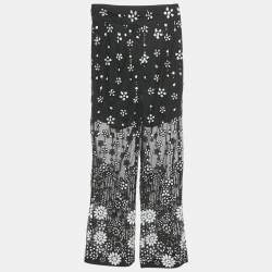 Self-Portrait Black Sequined Deco Trousers S