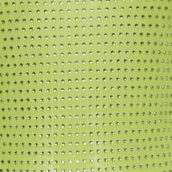 Pre Owned Self-Portrait Green Studded Mesh Long Sleeve Midi Dress S