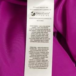 Pre Owned Self-Portrait Purple Taffeta Off Shoulder Frill Detail Maxi Dress S 
