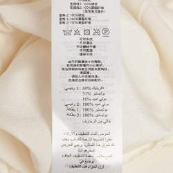 Pre Owned Self-Portrait Cream Boucle Sequin Embellished Tulle Midi Dress M