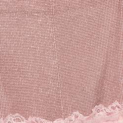 Pre Owned Self-Portrait Residency x Christopher Kane Pink Crystal Fishnet Mini Skirt S