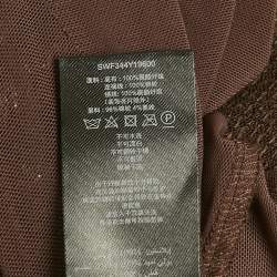 مملوكة مسبقًا فستان سيلف بورتريه بني بريق ماكسي مقاس متوسط - ميديوم