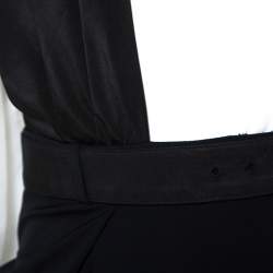 Pre Owned Self Portrait Monochrome Cross Front Halterneck Jumpsuit S