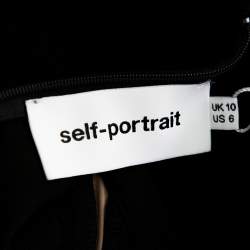 Pre Owned فستان سيلف بورتريت منتصف طول قصة أسود M