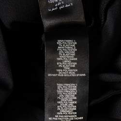 Pre Owned Self-Portrait Black Velvet & Crepe Stone Embellished Paneled Jumpsuit S