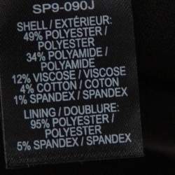 Pre Owned Self Portrait Black Lace & Crepe Balloon Sleeve Detail Jumpsuit L