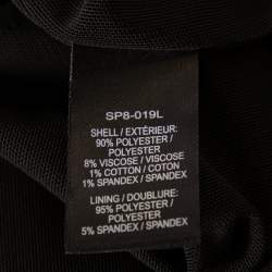 Pre Owned Self-Portrait Black Crepe Lace Trim Detail Olivia Midi Dress L