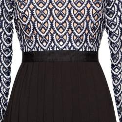 Self-Portrait Monochrome Sweetheart Lace Long Sleeve Maxi Dress S