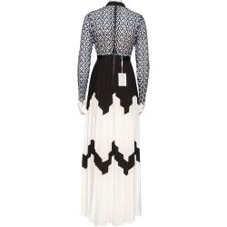 Self-Portrait Monochrome Sweetheart Lace Long Sleeve Maxi Dress S