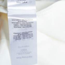 Pre Owned Self-Portrait Ivory Satin Ruffled Off-Shoulder Jumpsuit S