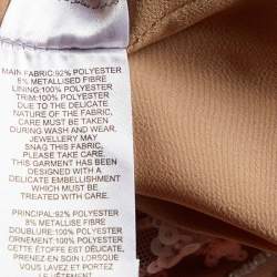 Pre Owned Self-Portrait Pink Tulle Floral Embellished Midi Dress XS