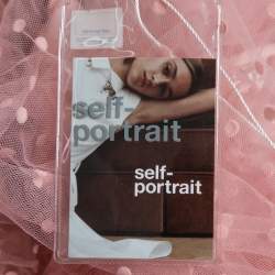 Pre Owned Self-Portrait Pink Dot Tulle Belted Midi Dress L