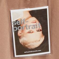 Pre Owned Self-Portrait Hot Pink Lace Panel Midi Dress S