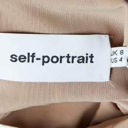 Pre Owned Self-Portrait White Guipure Lace Azalea Midi Dress S