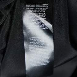 Pre Owned Self-Portrait Navy Blue Metallic Fil Coupe Midi Dress L