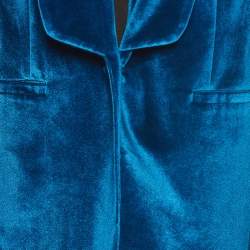Pre Owned Self Portrait Blue Velvet Blazer L