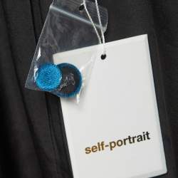 Pre Owned Self Portrait Blue Velvet Blazer L