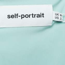 Pre Owned Self-Portrait Navy Blue Floral Lace 60's Overlay Maxi Dress S