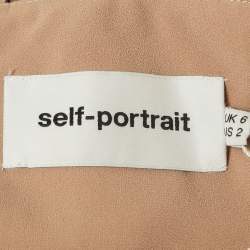 Pre Owned Self-Portrait Blue Floral Lace Amaryllis Column Dress S